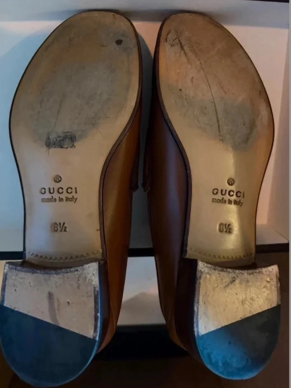 Gucci brown leather loafers